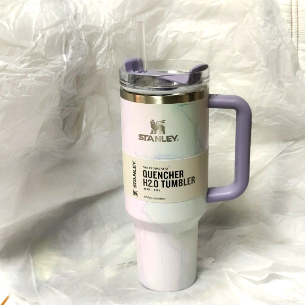 Stanley 40 oz Stainless Steel FlowState Quencher Tumbler Watercolor Dusk